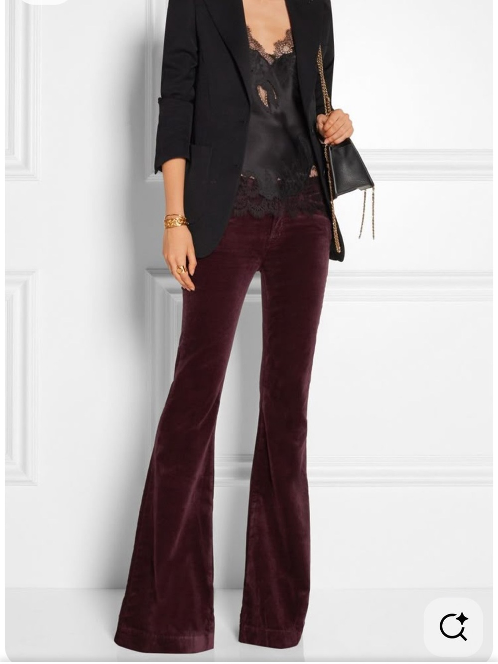 J Brand Bella Velvet Flare Pants